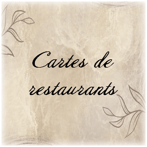 Cartes de restaurant